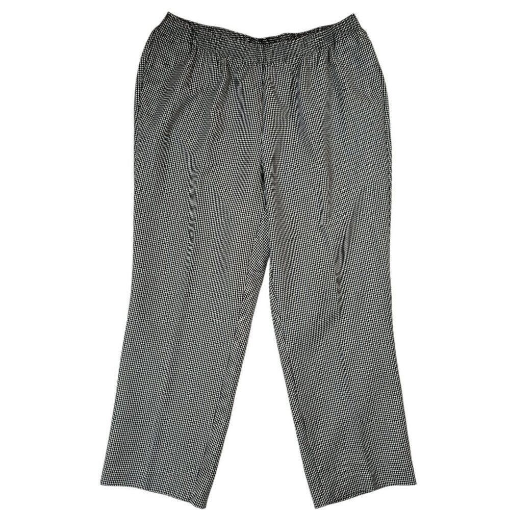 Kim Rogers Elastic Waist Pants Houndstooth Pockets Women's Size 18W